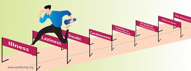 nine barriers on the course