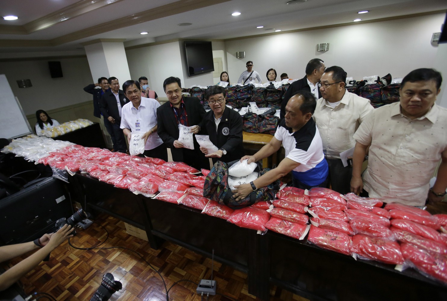 Nearly 1 ton of meth seized in drug raids in Philippines